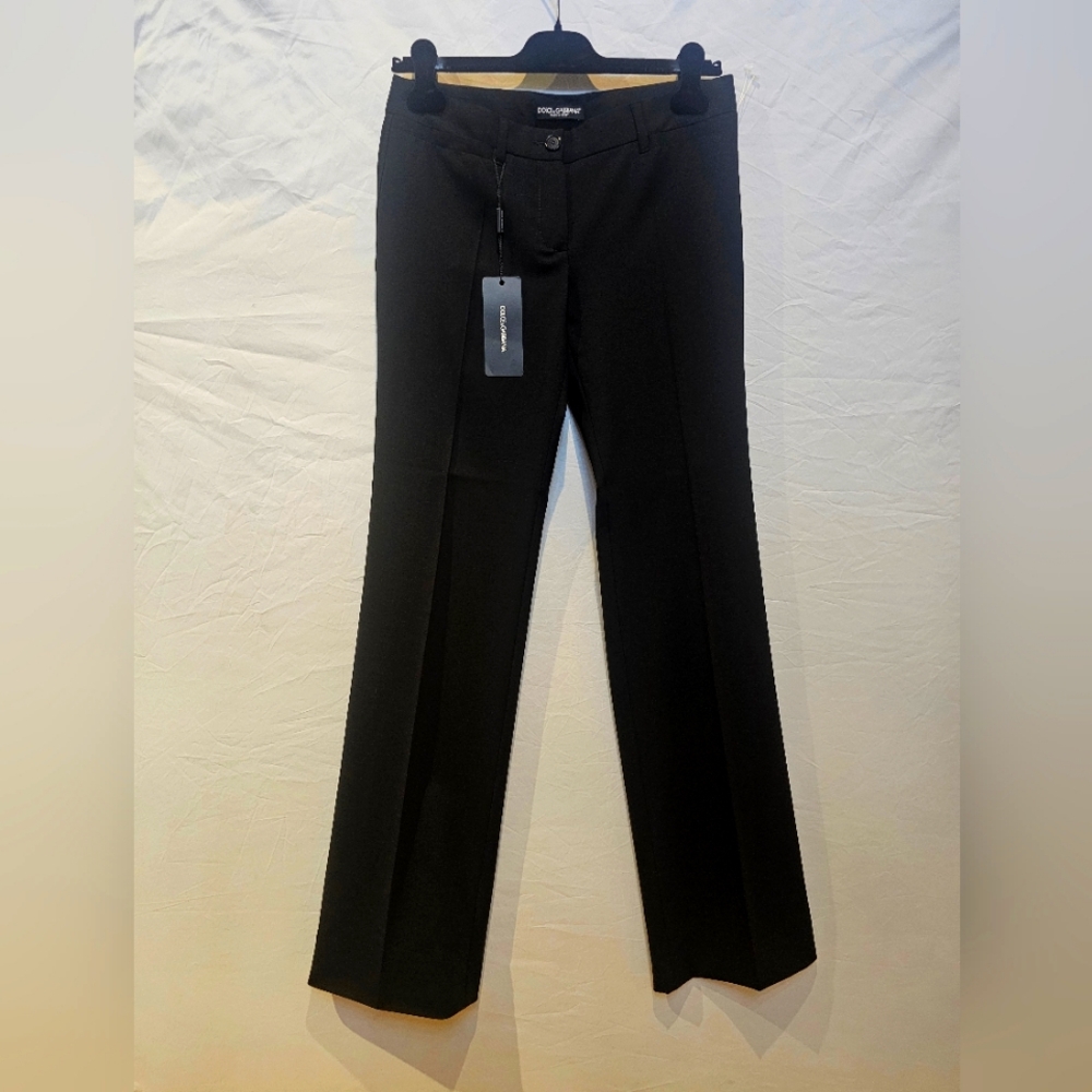 Dolce & Gabbana, Low rise Straight leg Wool Trouser Pants (Italian Size 40/US 4)